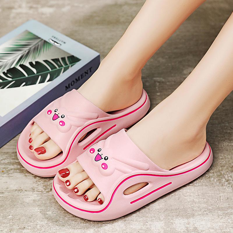 

New thick-soled slippers women s outer wear home cool slippers home simple non-slip bathroom slippers 40-41 (inner length 25.5cm)