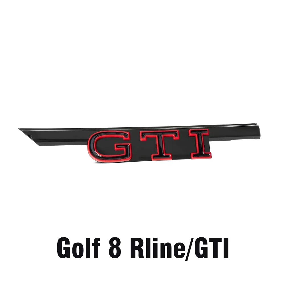 

2026 Hot For VW VOLKSWAGEN 1pcs ABS GTI GTD Badge Decoration Car Front Hood Grille Replacement Type For Volkswagen VW Golf 8 Rli
