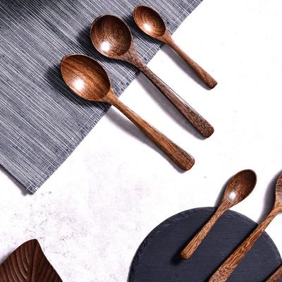 Long Handle Eco Friendly Kitchen Tools Flatware Dessert Tableware Tea Spoon Soup Spoons Coffee Spoon Wooden Spoon