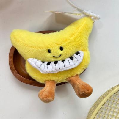 Niedliche Gelbe Banane Klavier Plüschpuppe Stofftiere Schlüsselanhänger Anhänger Taschenanhänger Rucksack Hängende Ornamente Mädchen Schlüsselanhänger Kinder Geschenke