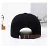 Adjustable Back Strap Leather Patch Baseball Cap Cotton Adjustable Cap Dad Hat  For Women Men