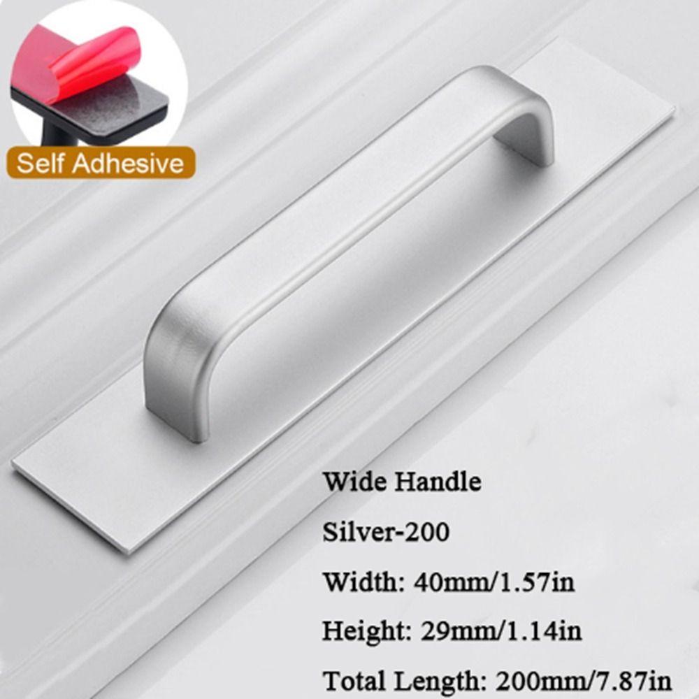 Aluminum Alloy Punch-free Door Handle Practical Waterproof Closet Knob Black/Gold/Silver Moisture-proof Window Handle Furniture