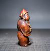 Chinese Boxwood Beautiful Wood Carved Painted Mammon Figure Statue Nice Art Work