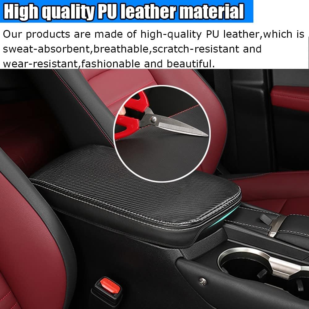 Kakash Custom Interior Accessories for Lexus NX 300 300h 2015 2016 2017 2018 2019 2020 2021 Leather Center Console Cover Armrest Pad,Waterproof