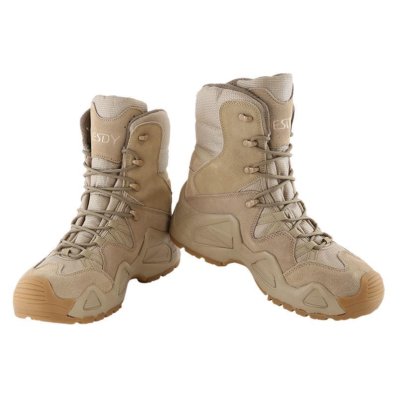 

ESDY High-Top Mountaineering Boots: Puncture-Resistant, Wear-Resistant, Anti-Collision, Anti-Kick Workwear Hiking Shoes. 44 хаки