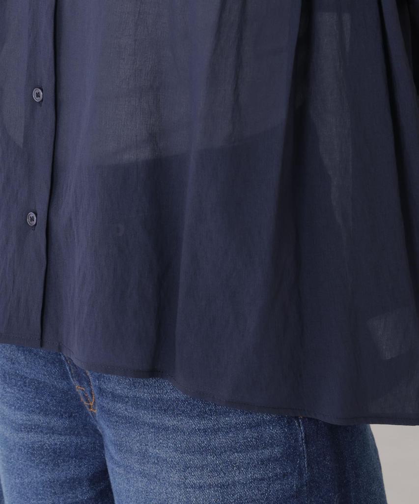 Nano Universe Back Frill Gathered Sheer Blouse be paired with other F 041 Light Beige Women's (Can items) 673-5121329