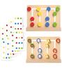 Children Montessori Educational Wooden Toys Four Colors Walking Game Toys Sensory Education for Baby Train Logical Thinking Toys