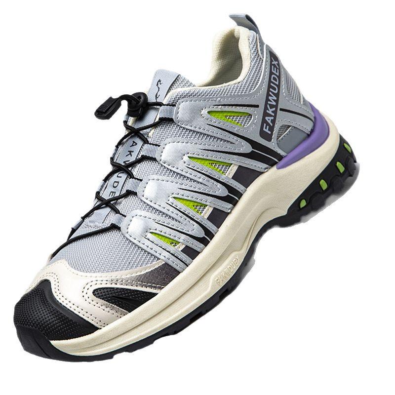 Sneakers men's new mesh breathable platform dad shoes trendy men's shoes lightweight non-slip outdoor hiking shoes