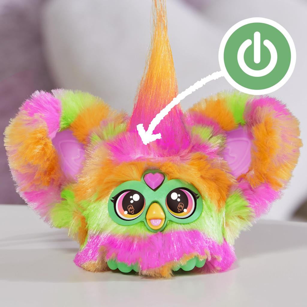 Furby Furblets Party Mini-Freunde, 45+ Geräusche, Furby-Sprache, Plüschtier mit Stromversorgung, Ab 6 Jahren, Mehrfarbig, G0400, Authentisch