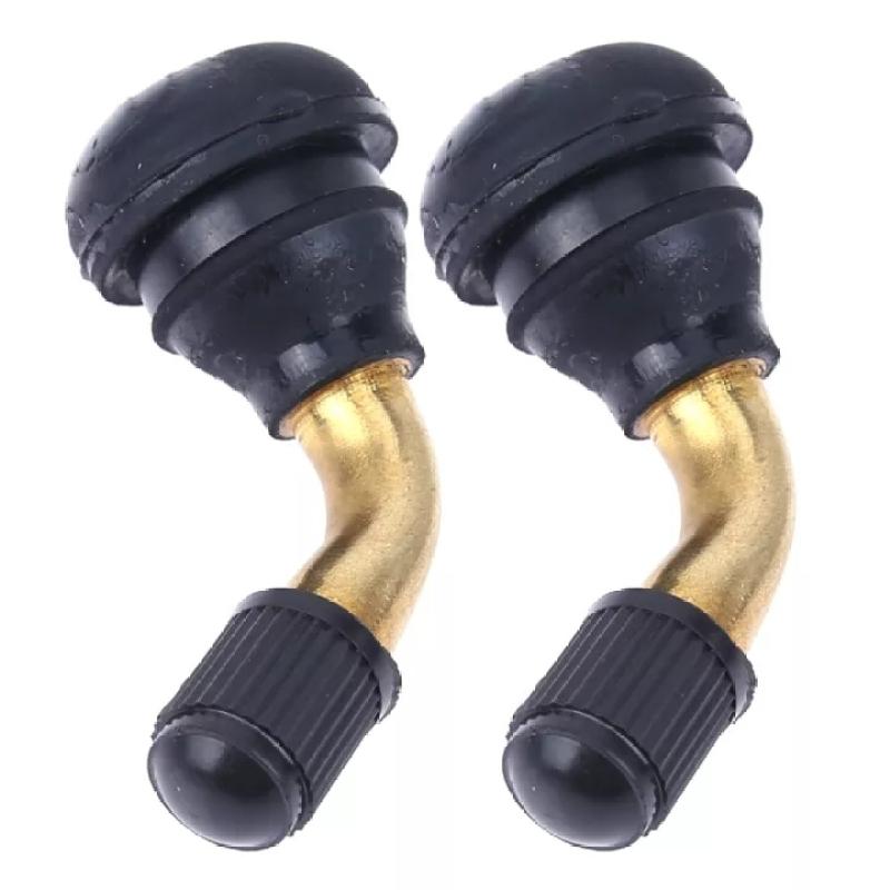2pcs Brass 90-degree Motorcycle Car Vehicle Tire Valve Extension Tire Rod Adapter