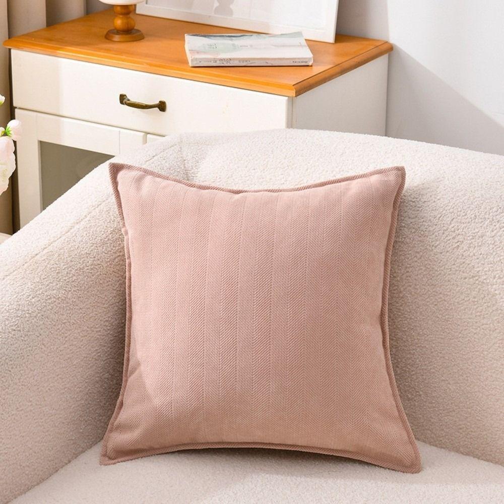 New Elegant Style Chenille Cushion Covers 18inch Square Polyester Throw Pillowcase Soft Solid Color Pillow Cases Bedroom Decor