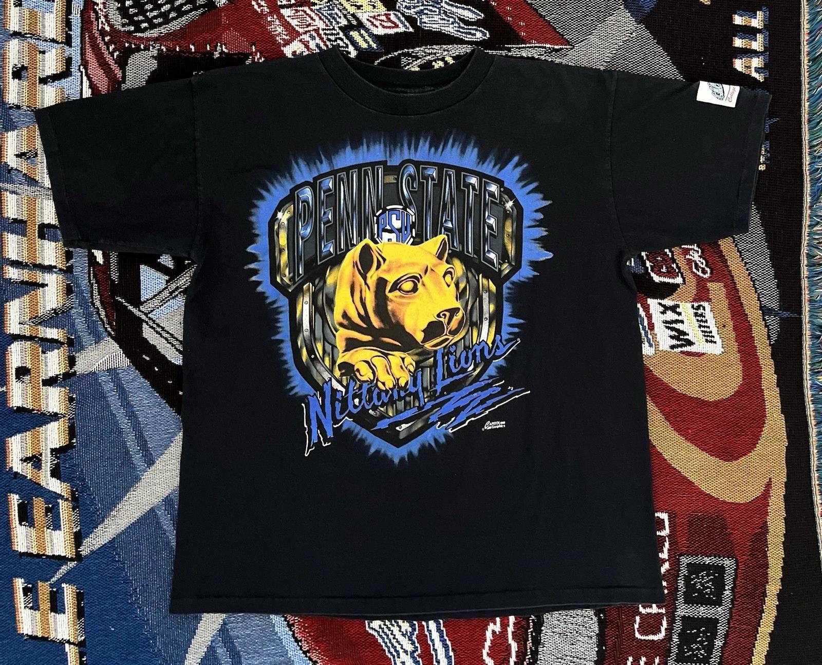 Vintage Penn State Shirt Capitol Graphics Nittany Lions Rare Grail XL Black S