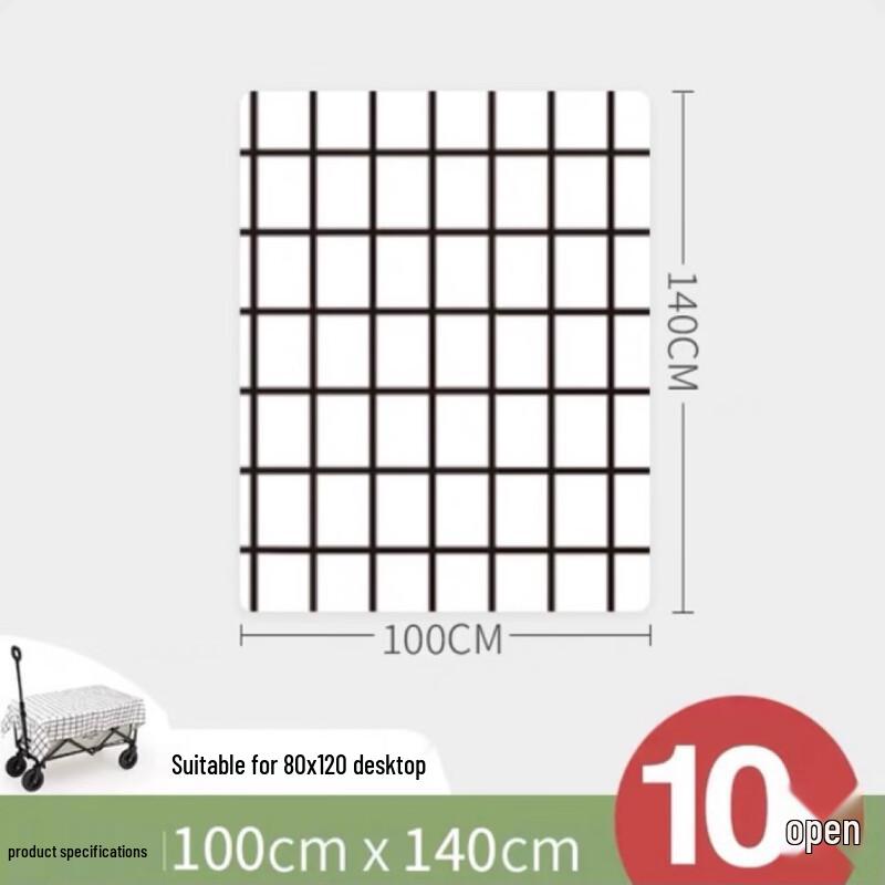 Xihé Disposable Waterproof Oil-Proof Tablecloth - Black & White Grid