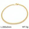 Jewelry Side Flat Chain Stainless Steel Chain, Simple Titanium Steel Men's Trend Hip-hop Bracelet Accessories