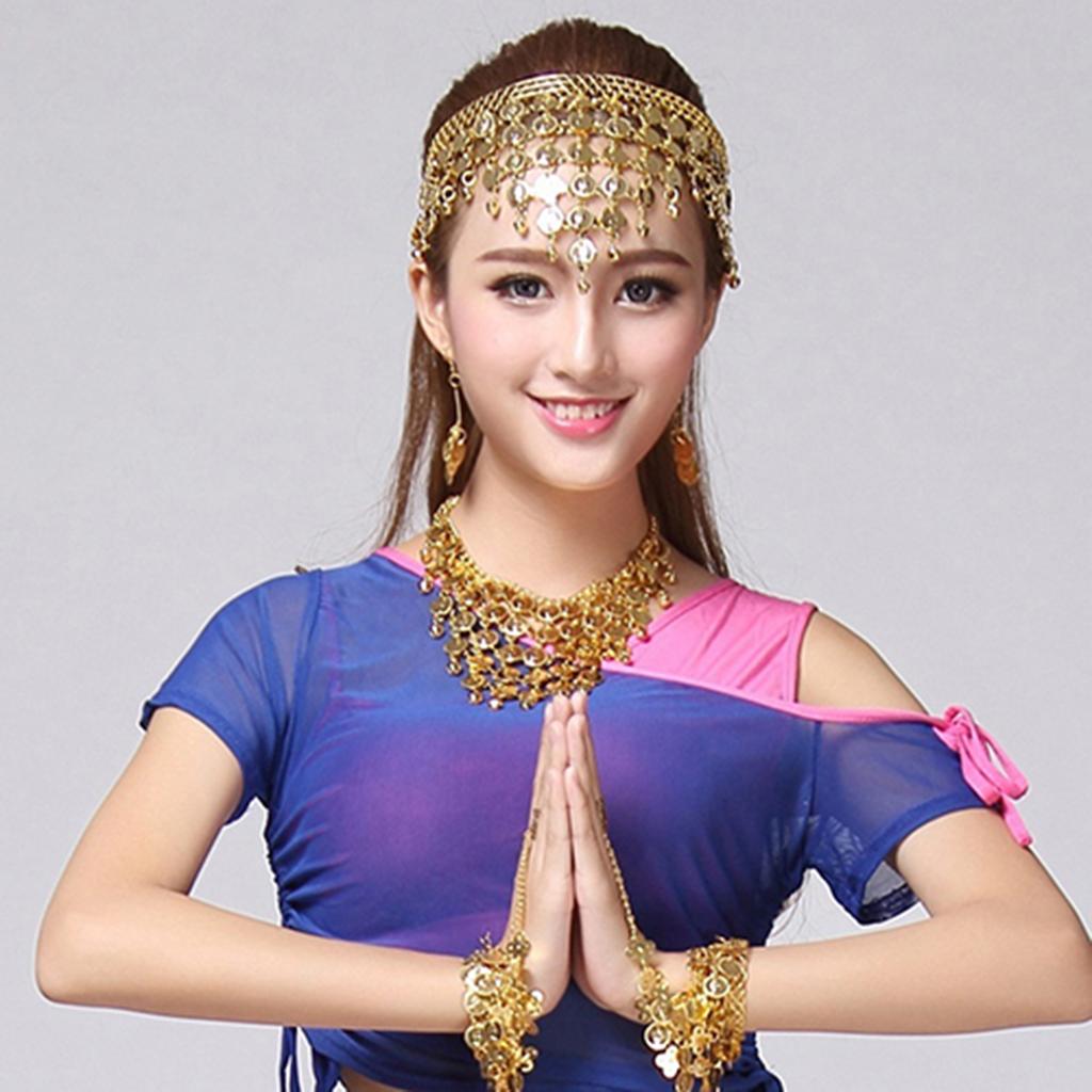 Dam Huvudbonader Magdans Accessoarer Kostym Dans Paljetter Hårband