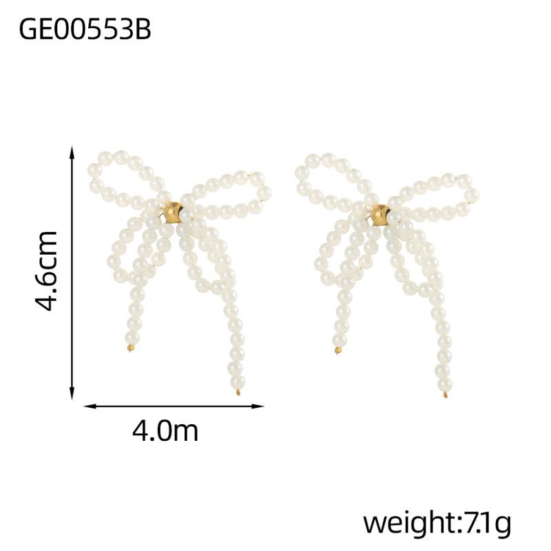 Pearl Tassel Bow Dangle Earrings - Sweet, Versatile Luxury