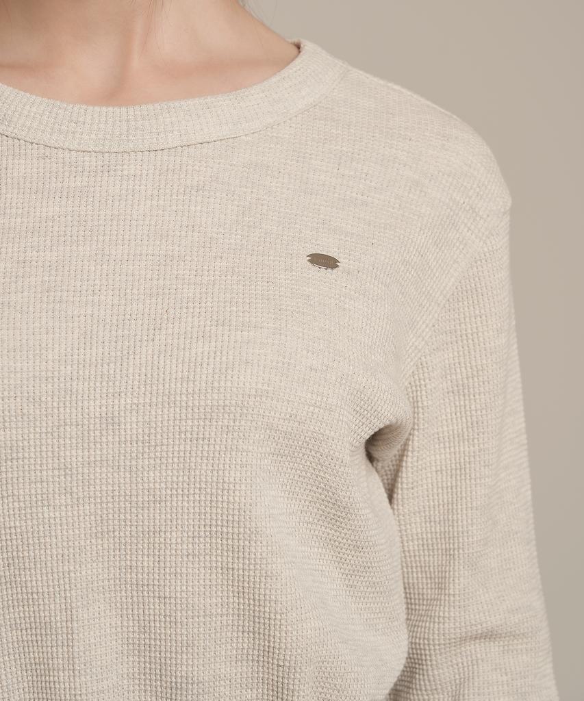 Iteoneolmomeonteu Waffle T-Shirt _ Oatmeal