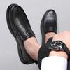 FashionFashion Leather Slip-on Platform Men's Loafers Spring Autumn Designer New Soft Sole Casual Business Men's Dress Shoes