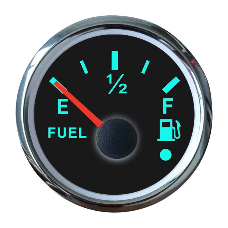 52mm Universal 12/24V Fuel Gauge LED Display for Car, RV, Yacht, Motorboat - Pointer Oil Level Indicator