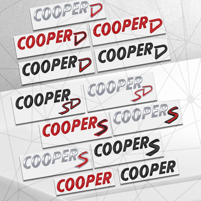 3D Auto Metal Cooper S SD Badge Car Rear Trunk Emblem Sticker LOGO Decor For Mini Cooper ONE Clubman Paceman JCW R56 R58 R59 F60