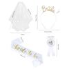 4Pcs/set Satin Sash Bachelorette Party Decor Veil Bridal Wedding Veil  Wedding Decor