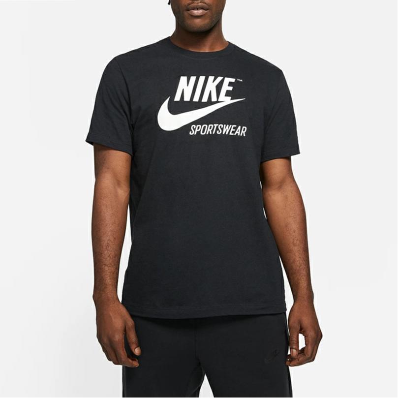 Nike T Shirts Men's Black Crew Neck Moderate Straight Fit BV0627-010