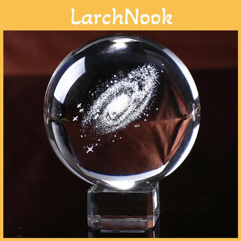 Elegante Kristallkugel Globus Galaxie Miniaturen 3D Lasergravierte Glaskugel 60mm Für Zeitlose Heimdekoration