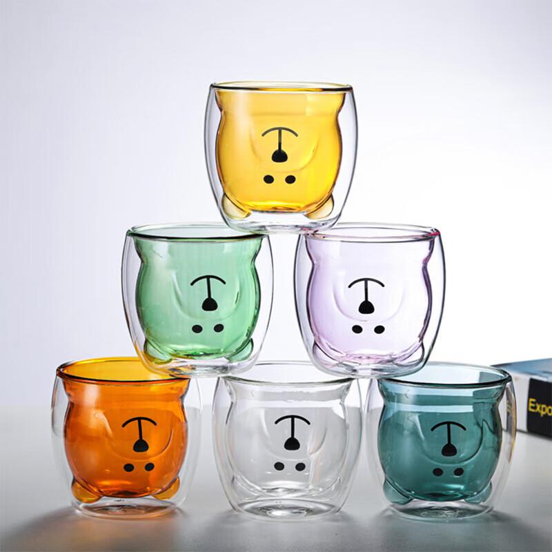 MULTIPOTENT Niedlicher Bär Doppelwandige Glastasse