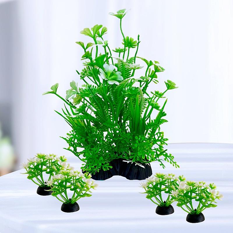 5PCS Artificial Aquatic Plant Mixed color Aquarium Artificial Plastic Plants Decor -Fish Tank DIY Accessories