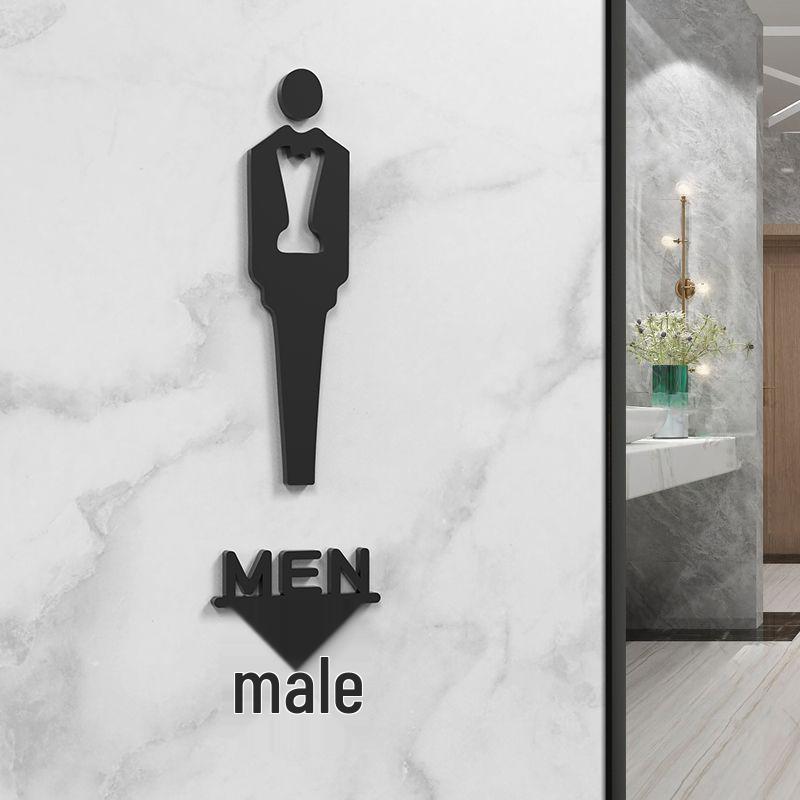 Niestandardowe znaki toaletowe: Kreatywne naklejki na toaletę do biura i hotelu dla mężczyzn/kobiet