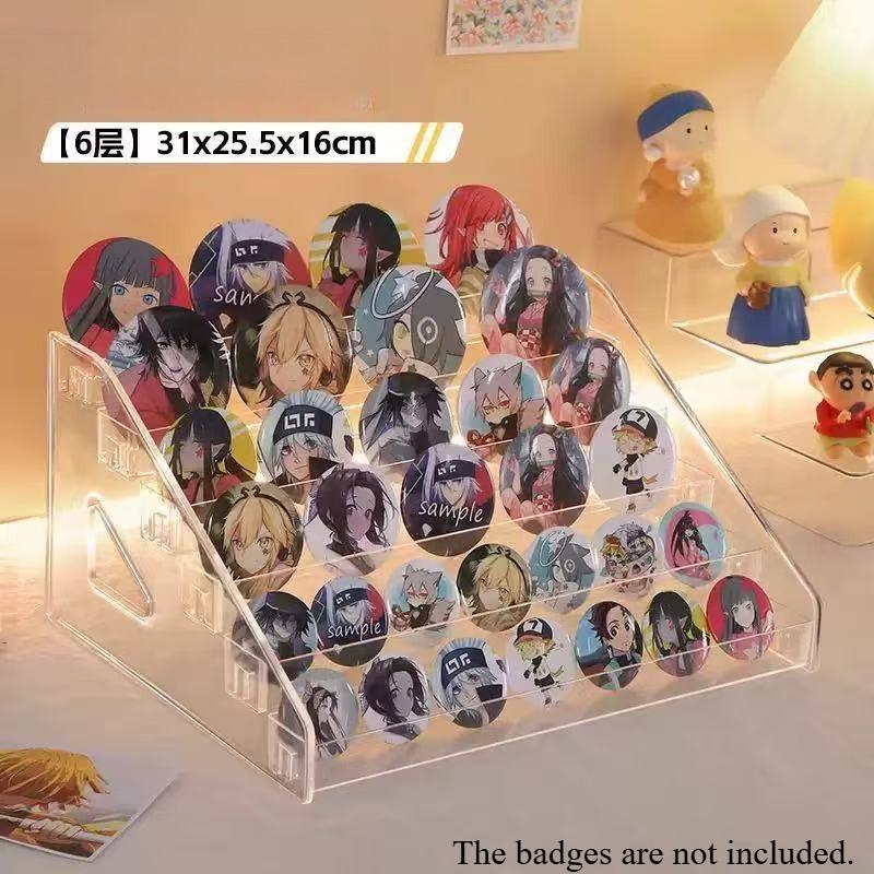 Jewelry Display Stand Transparent Figure Storage Multi-layer Acrylic Millet Badge Cosmetics Desktop Shelf Jewelry Box Organizer