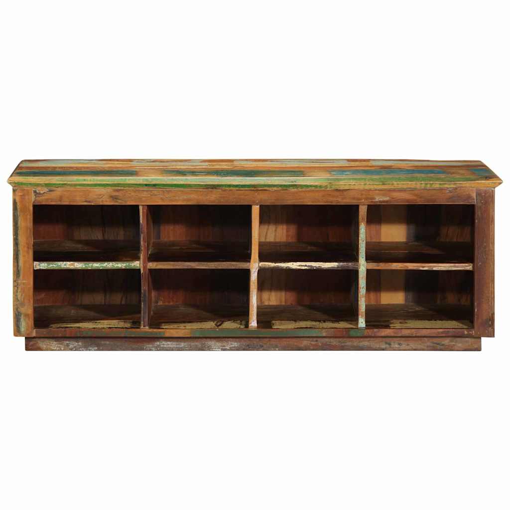 Shoe Cabinet Brown 110 X 35 X 40 Cm Solid Upcycled Wood