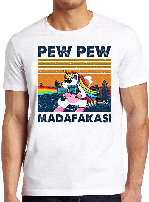 Unicorn Pew Pew Madafakas LGBT Gay Pride Lesbian Funny Gift Tee Unisex T-Shirt