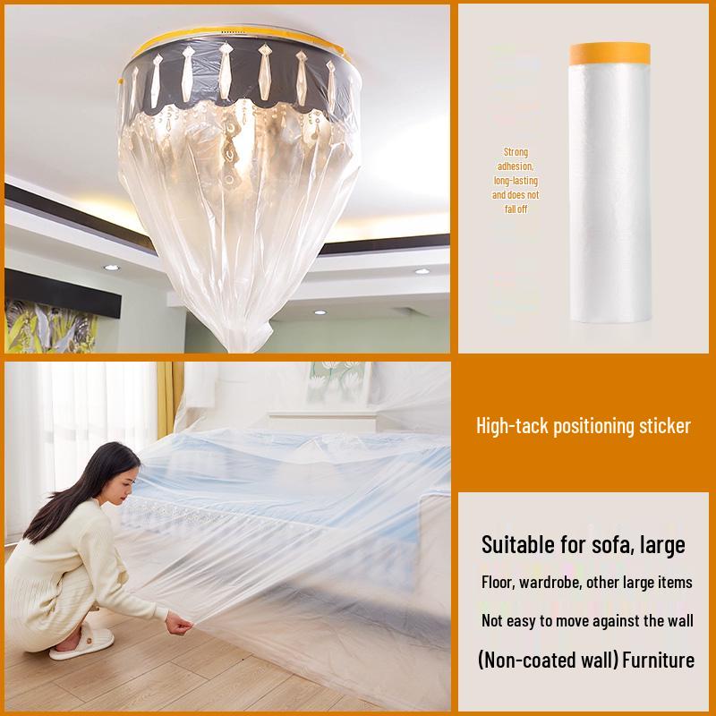 Disposable Dustproof Plastic Furniture Cover for Renovation