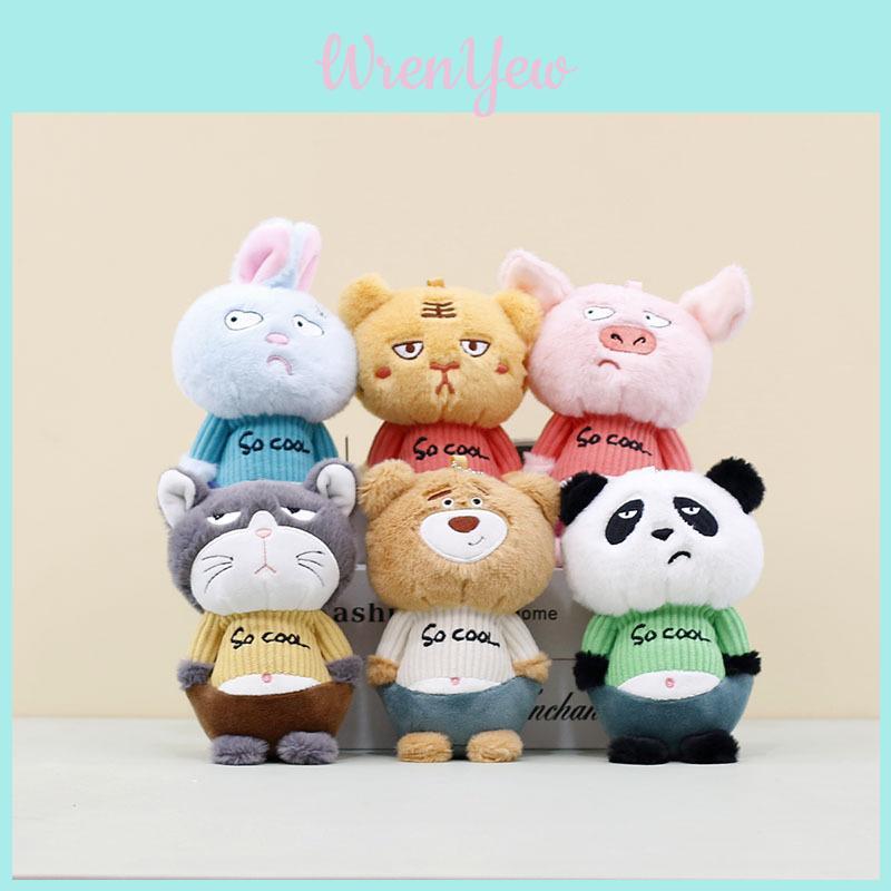 Charming Cartoon Plush Animal Pendant Cute Panda Bunny Kitten Bear Piglet Gift