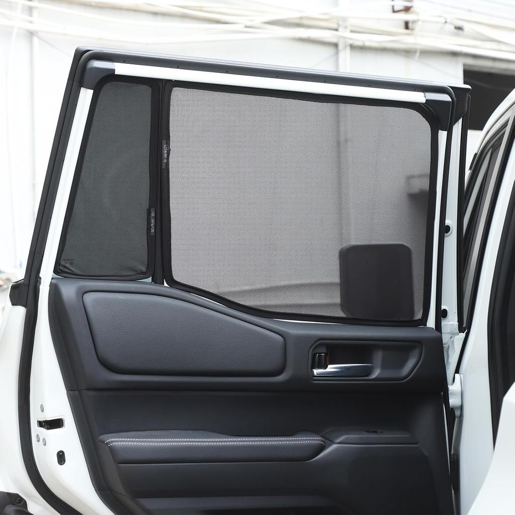 Zadní boční sluneční clony pro Toyota Land Cruiser Prado LC250 2024-2025 Prodyšné síťované závěsy Kryt na okno auta Blokátor UV záření Chránič proti slunci