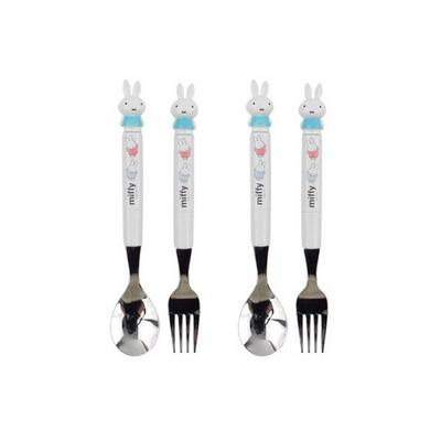 Kitchen Oil Miffy Mascot Spoon 2p + Fork 2p Set, Mixed Colors