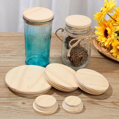 Différentes Tailles Organisation de Cuisine Compatible Stockage pour Conserve Couvercle pour Bocaux Mason Couvercles en Bois Couvercle à Large Ouverture
