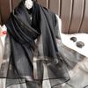 Large Luxury Silk Scarf Thin Long Shawls Fashion Women Hijab Shawls  Beach