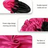 1pc Two Tone Satin Hat Silk Bonnet for Sleeping Satin Bonnets Double Layer Reversible Hair Cap Bonnet for Women Long Curly Braid