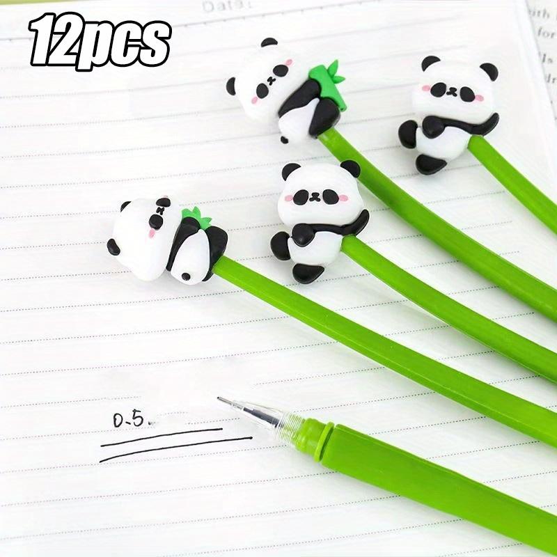 20pcs Panda Shake 0.5mm Neutral Pens Student Gift Cute Soft Creative Stationery Prize Cartoon Writing Supplies Rocking Pen Stationery for Student