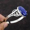 Lapis Lazuli Gemstone Bangle 925 Sterling Silver Cuff Bracelet Handmade Designer Jewelry Adjustable Bangle Special Occasion Gift For Mom