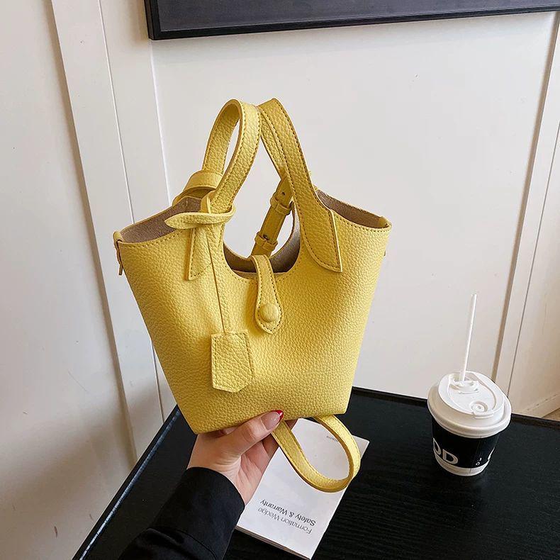 

Женская универсальная мини-сумка-ведро - Модная сумка кроссбоди для мамы и ребенка жёлтый