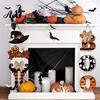 Decorative Wood Craft Pieces 2 Pcs Halloween Sign Decoration, Boo Witch Leg Hat Hanging Wooden Holiday Atmosphere Enhancers Wall Sign, Rustic
