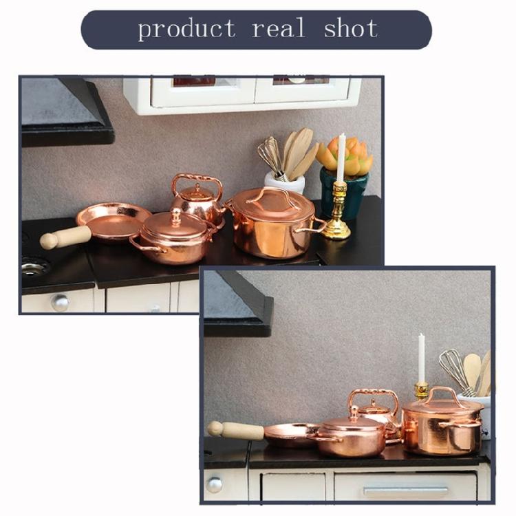 Miniature Metal Cookware For Miniature Displays 1/12 Scale Robust Construction With Detailed Design Features