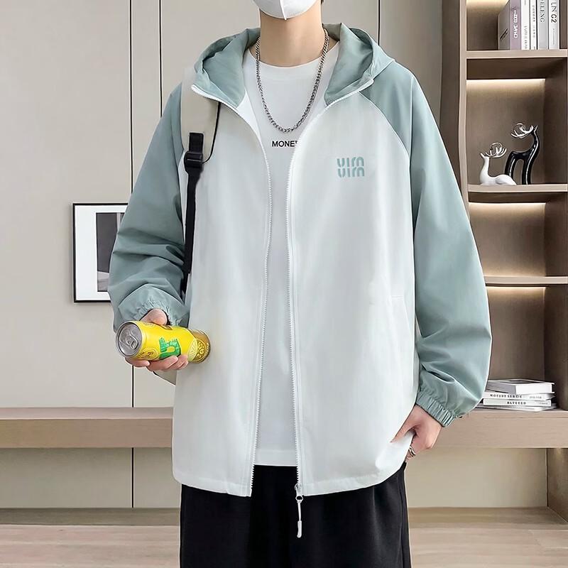Men s Hooded Loose Fit Sun Protection Jacket L
