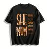 She Is Mom Blessed Chosen Print Christian Bible Verse Mom Tee Pure Cotton T-shirt