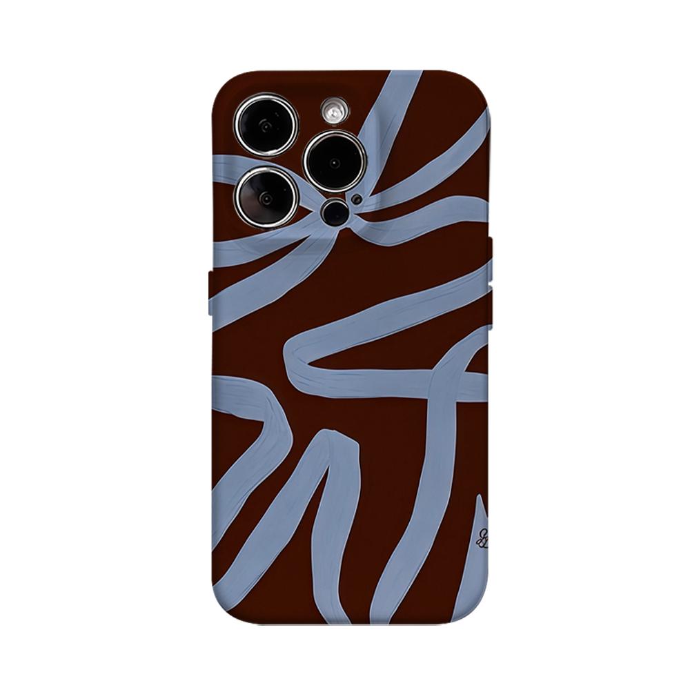 MOCHA RIBBON Phone Case for IPhone 16 15 14 13 12 11 X XS XR XSMAX 7 8 Pro Max Plus Double-layer Back Cover