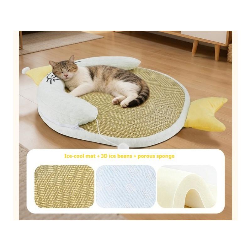 Summer Cool Ice Pet Cushion Breathable Heat Relief Sleeping Mat for Dogs Cats Home Nest Accessories