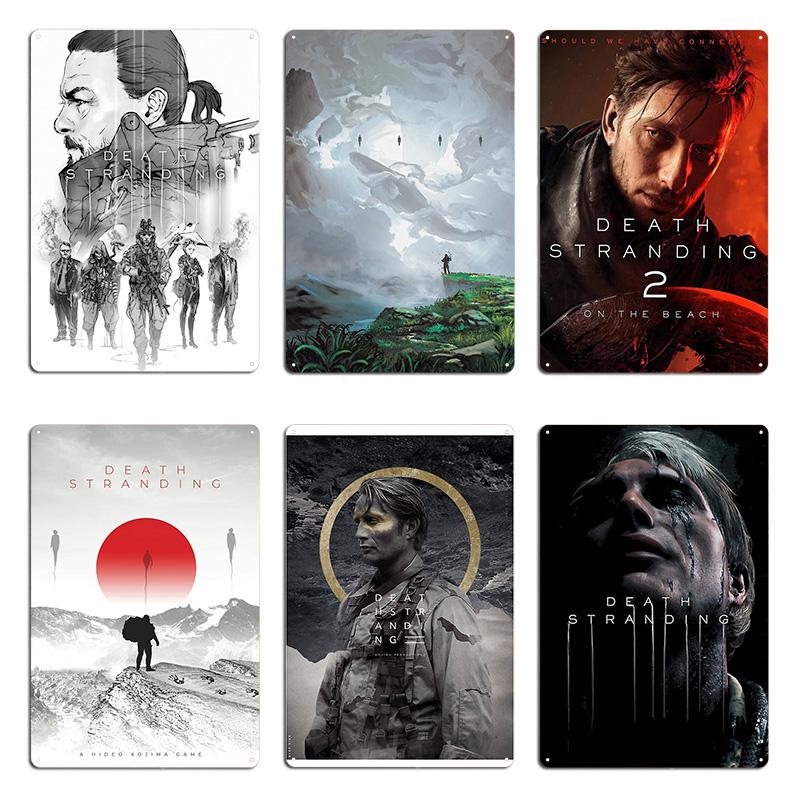 Death Stranding Poster Metal Sign Cinema Printed Decoration Cinema Classic Tin Sign Poster